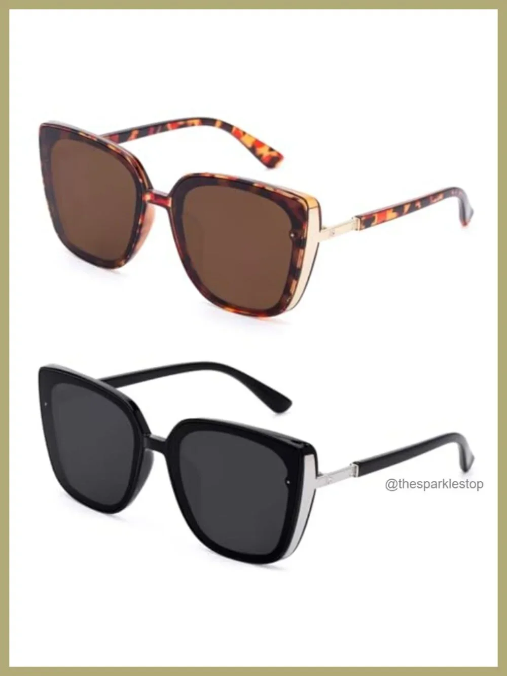 Oversized Square Sunglasses UV400 Protection Unisex for Driving